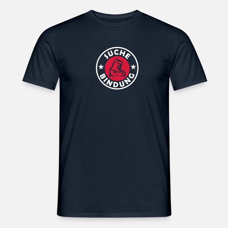 Suche Bindung - Single 2 Color Design - Männer T-Shirt - Navy