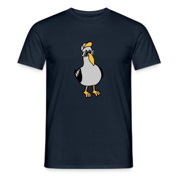 Cool Seagull Lunettes de soleil Bonnet - T-shirt homme - marine - Devant - AI Model Male 178 light (178cm)