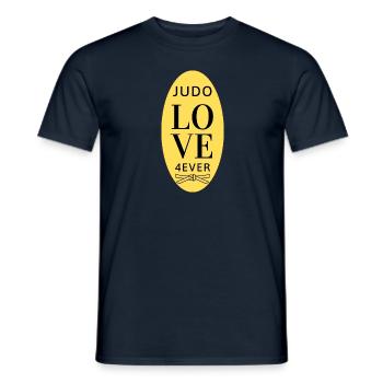 Judo Love 4Ever - Judo Geschenkidee - Männer T-Shirt - Navy - Vorne - AI Model Male 178 light (178cm)