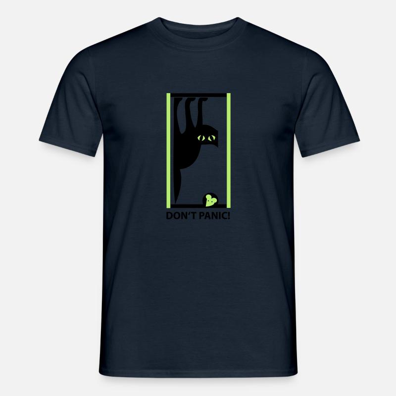 DON'T PANIC - Männer T-Shirt - Navy