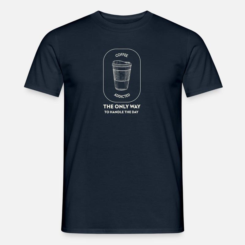 Coffee addicted - Männer T-Shirt - Navy