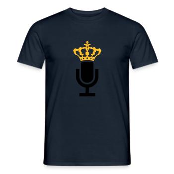King Mikrofon Icon - Männer T-Shirt - Navy - Vorne - AI Model Male 178 light (178cm)