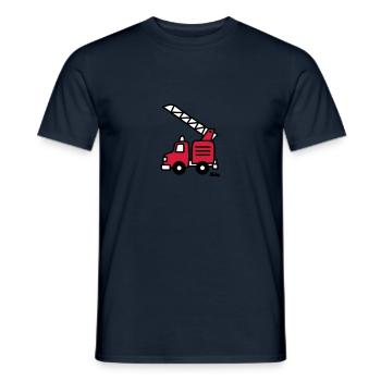 fire truck (c) - Men's T-Shirt - navy - Front - AI Model Male 178 light (178cm)