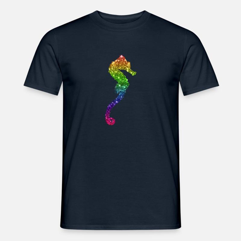 Party Seepferdchen Glitzer - Männer T-Shirt - Navy