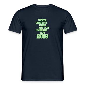 seit 2019 - Männer T-Shirt - Navy - Vorne - AI Model Male 178 light (178cm)