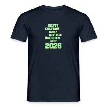 2026 - Männer T-Shirt - Navy - Vorne - AI Model Male 178 light (178cm)