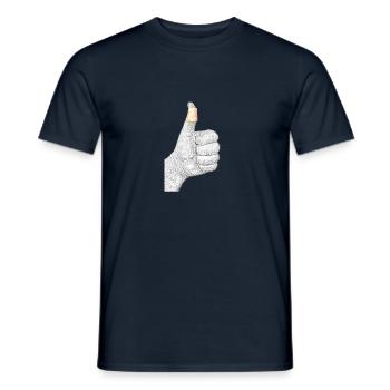 Hand mit Pflaster - Männer T-Shirt - Navy - Vorne - AI Model Male 178 light (178cm)