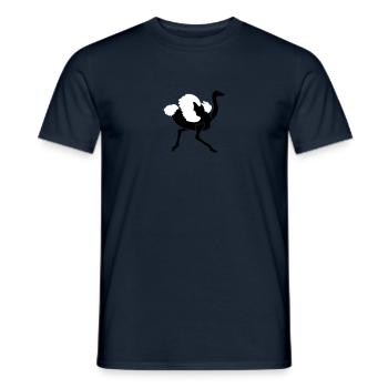 Ostrich - Men's T-Shirt - navy - Front - AI Model Male 178 light (178cm)