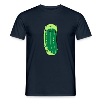 small cucumber with - Men's T-Shirt - navy - Front - AI Model Male 178 light (178cm)