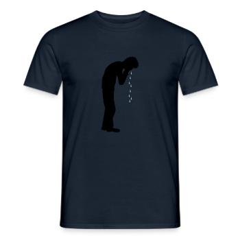 Howling drops of depression - Men's T-Shirt - navy - Front - AI Model Male 178 light (178cm)