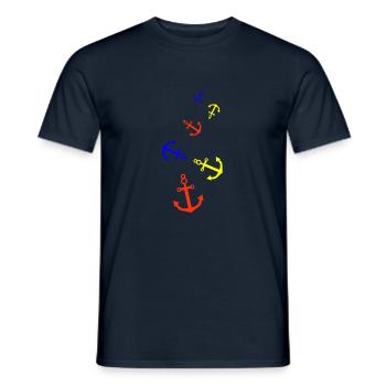 Anchor - Men's T-Shirt - navy - Front - AI Model Male 178 light (178cm)