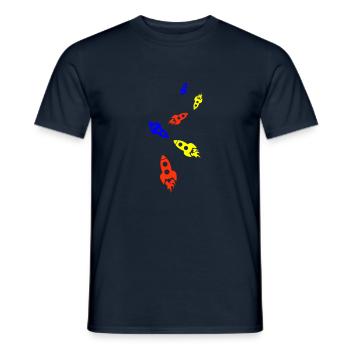 Rocket symbol - Men's T-Shirt - navy - Front - AI Model Male 178 light (178cm)