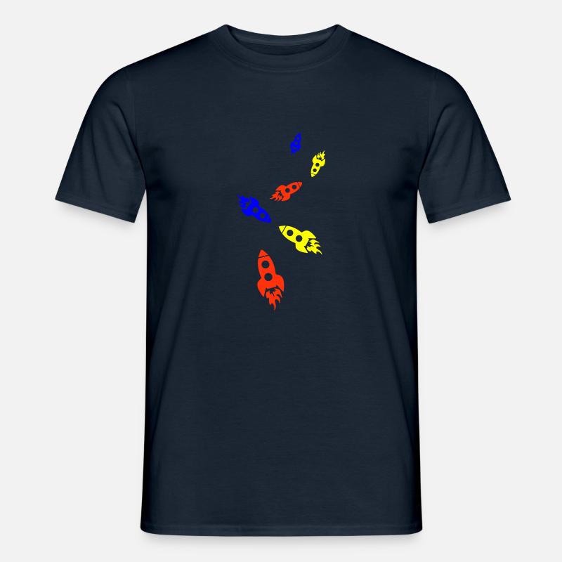 Rakete symbol - Männer T-Shirt - Navy