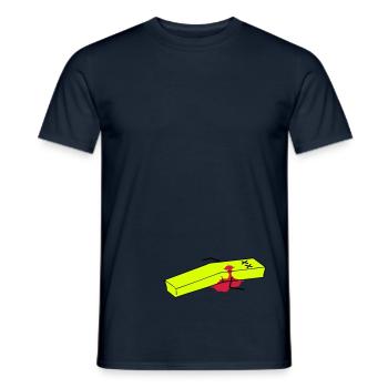 Pommes - Männer T-Shirt - Navy - Vorne - AI Model Male 178 light (178cm)
