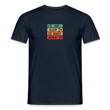 Sonne Geküsst Sonniger Tag Sonnenschein Urlaub - Männer T-Shirt - Navy - Vorne - AI Model Male 178 light (178cm)