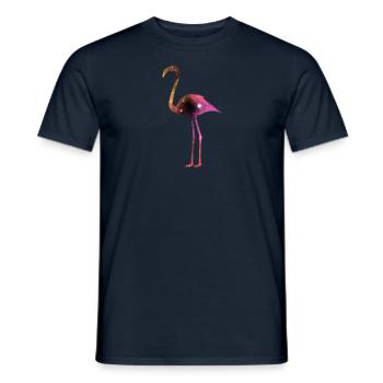 Galaxy Flamingo - Männer T-Shirt - Navy - Vorne - AI Model Male 178 light (178cm)