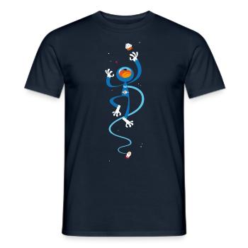 Kosmisches Drama - Männer T-Shirt - Navy - Vorne - AI Model Male 178 light (178cm)