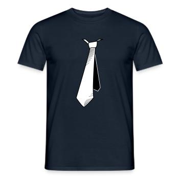 Tie in motion shadow - Men's T-Shirt - navy - Front - AI Model Male 178 light (178cm)