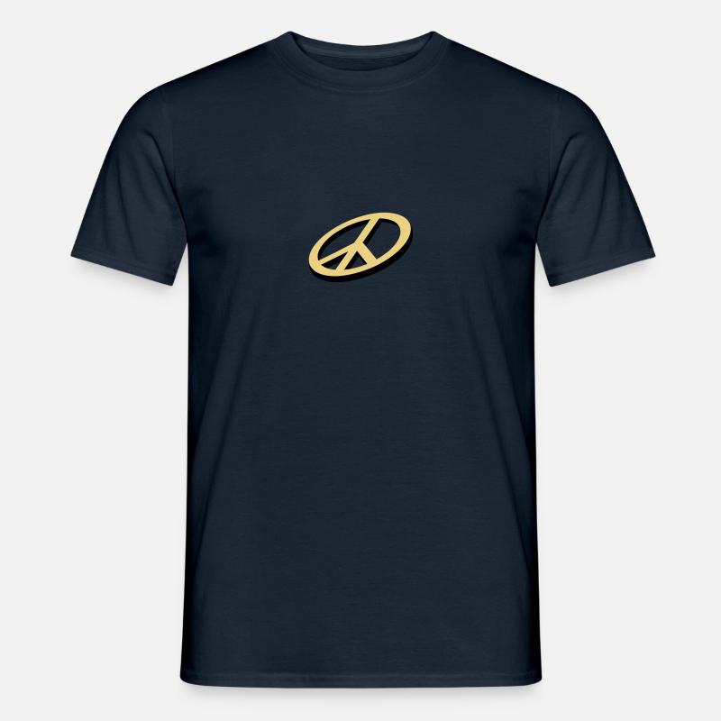 Frieden / peace (3D, 2c) - Männer T-Shirt - Navy