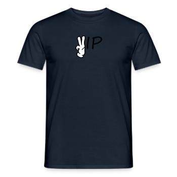 vip hand victory peace zeichen finger comic cartoo - Männer T-Shirt - Navy - Vorne - AI Model Male 178 light (178cm)