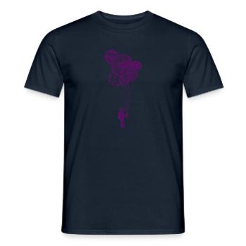 Astronaute avec des ballons de la planète - T-shirt homme - marine - Devant - AI Model Male 178 light (178cm)