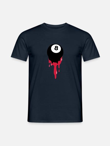 saignements huit 8 balle de billard ou au snooker - T-shirt homme - marine