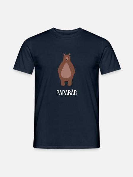 Papa Vatertag Bär Geburtstag Geschenk Geschenke - Männer T-Shirt - Navy