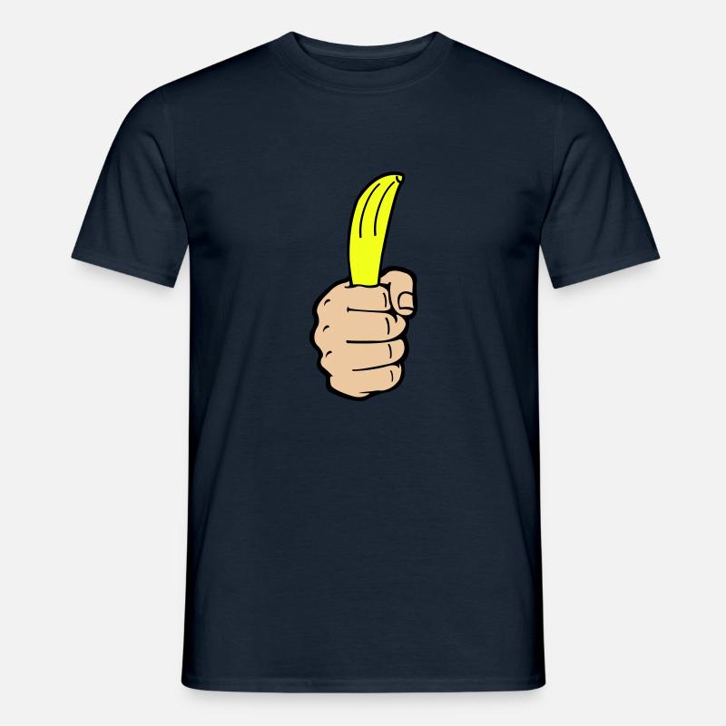 hand banane - Männer T-Shirt - Navy
