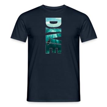 Plongée - Grand design de plongée sous-marine - T-shirt homme - marine - Devant - AI Model Male 178 light (178cm)