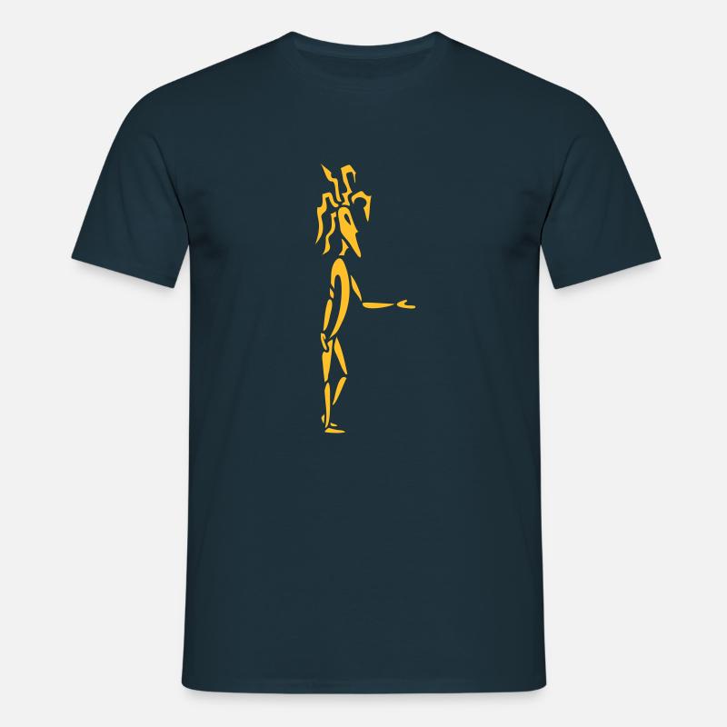 Mann mit Dreadlocks - Männer T-Shirt - Navy