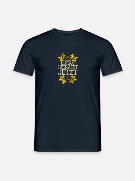 Bachelor Lucas - Männer T-Shirt - Navy