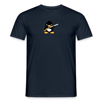 Shotgun Penguin - Men's T-Shirt - navy - Front - AI Model Male 178 light (178cm)