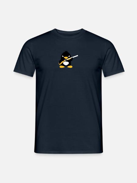 Shotgun Penguin - Men's T-Shirt - navy