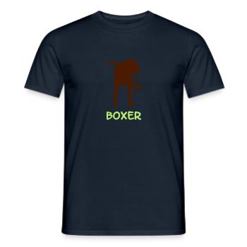 Boxer_2_cb - Männer T-Shirt - Navy - Vorne - AI Model Male 178 light (178cm)