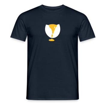 Rohes Ei - V2 - Männer T-Shirt - Navy - Vorne - AI Model Male 178 light (178cm)
