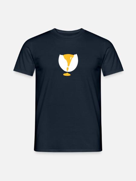 Rohes Ei - V2 - Männer T-Shirt - Navy