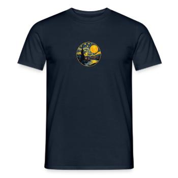 Starring Night - Men's T-Shirt - navy - Front - AI Model Male 178 light (178cm)