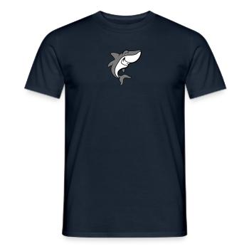 Shark fish funny - Men's T-Shirt - navy - Front - AI Model Male 178 light (178cm)