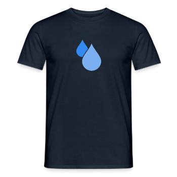 Waterdrop - Men's T-Shirt - navy - Front - AI Model Male 178 light (178cm)