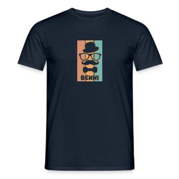 Vorname Benni - Männer T-Shirt - Navy - Vorne - AI Model Male 178 light (178cm)