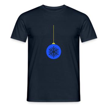 Weihnachtskugel deko - Männer T-Shirt - Navy - Vorne - AI Model Male 178 light (178cm)