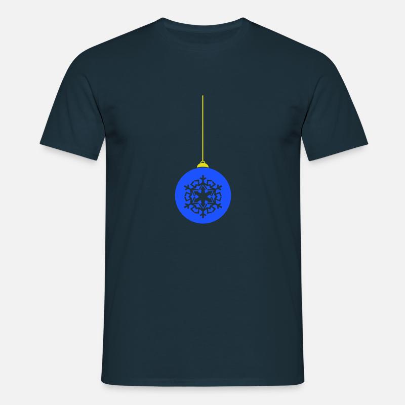 Weihnachtskugel deko - Männer T-Shirt - Navy