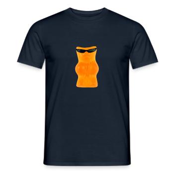 Lunettes d'ours - T-shirt homme - marine - Devant - AI Model Male 178 light (178cm)