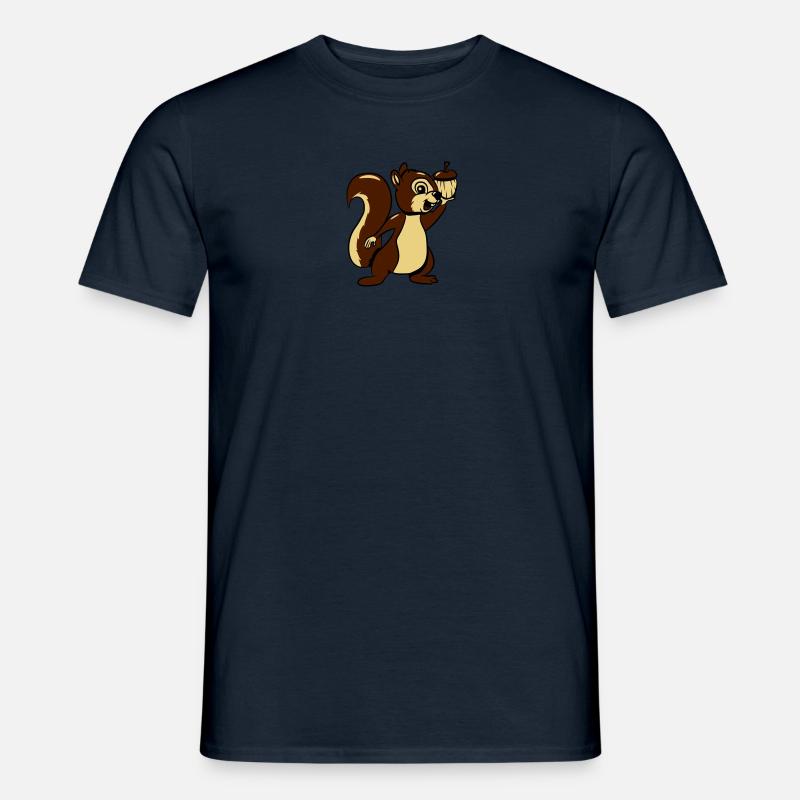 Eichhörmchen futter freude lieb - Männer T-Shirt - Navy