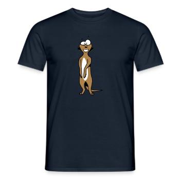 Meerkit cute sweet witty - Men's T-Shirt - navy - Front - AI Model Male 178 light (178cm)