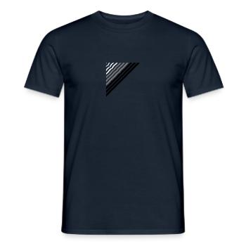 Triangular shape Many lines lines pattern - Men's T-Shirt - navy - Front - AI Model Male 178 light (178cm)
