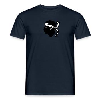Korsyka Bandera - T-shirt męski - granatowy - Przód - AI Model Male 178 light (178cm)