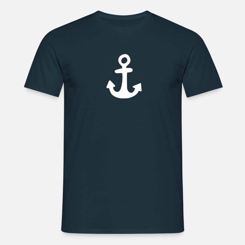 Anker,Schiffsanker,Seemann,Schiff,Boot,Seefahrt, - Männer T-Shirt - Navy