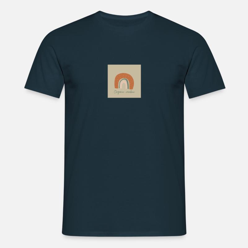 Bio-Regenbogen - Männer T-Shirt - Navy