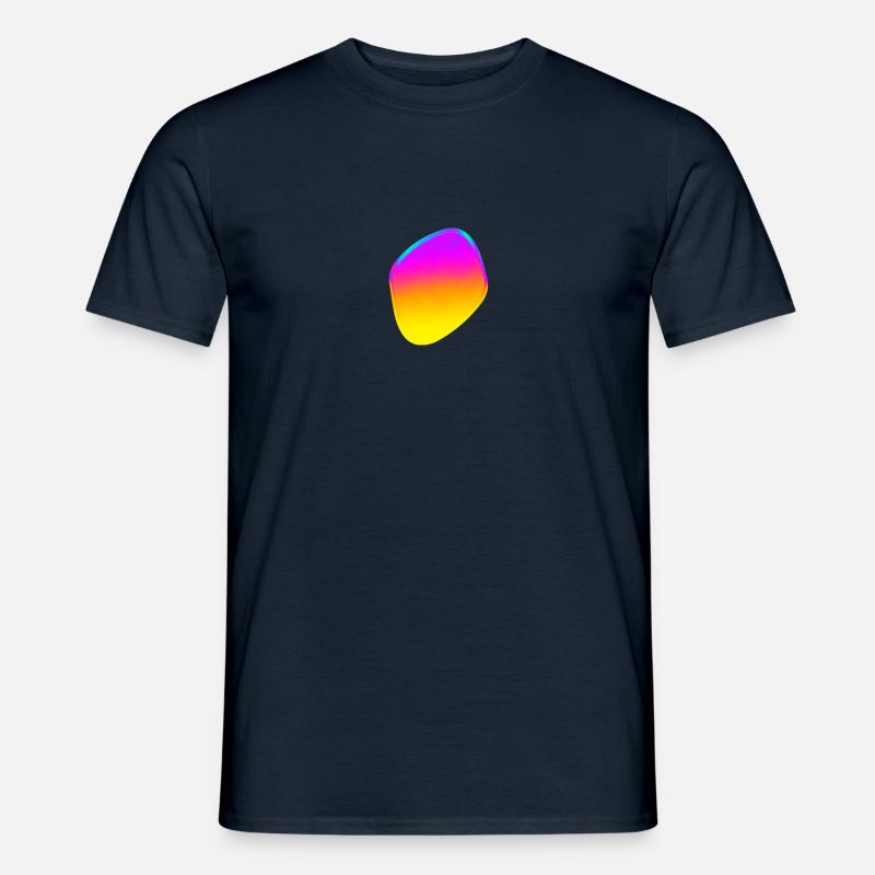 Bunte abstrackte Form - Männer T-Shirt - Navy